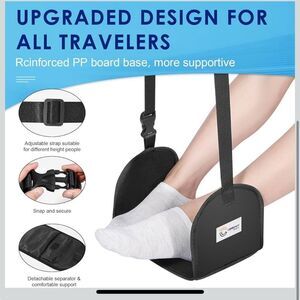 Black Travel Footrest Hammock